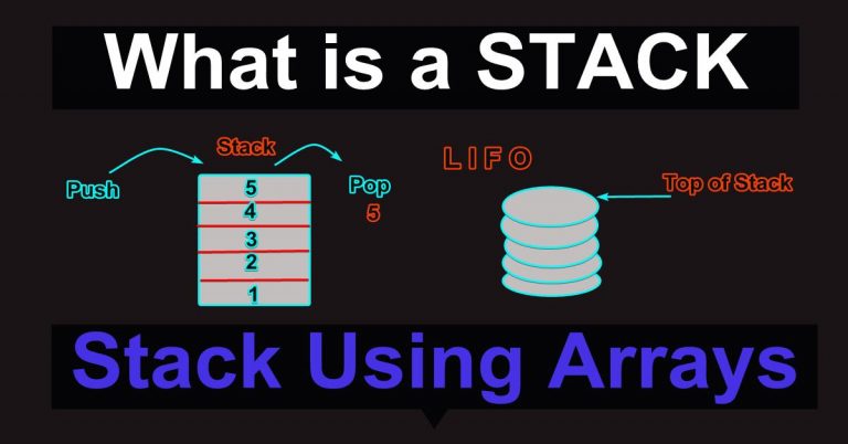 Implementation of STACK using Arrays in C++ Program