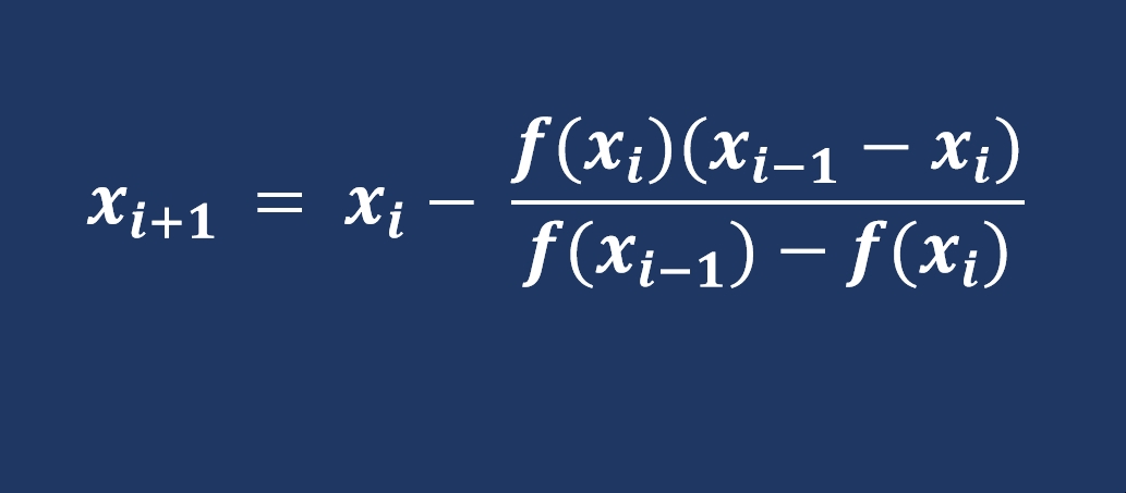 Secant Method Formula