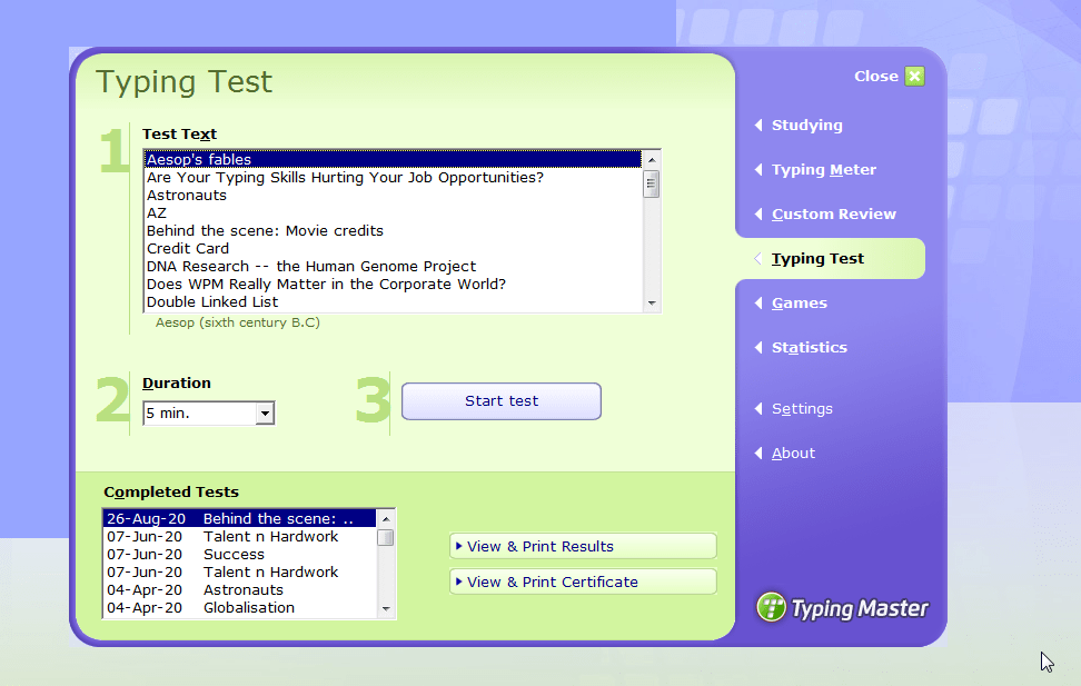 How to Add Custom Text lessons in Typing Master or manual text file