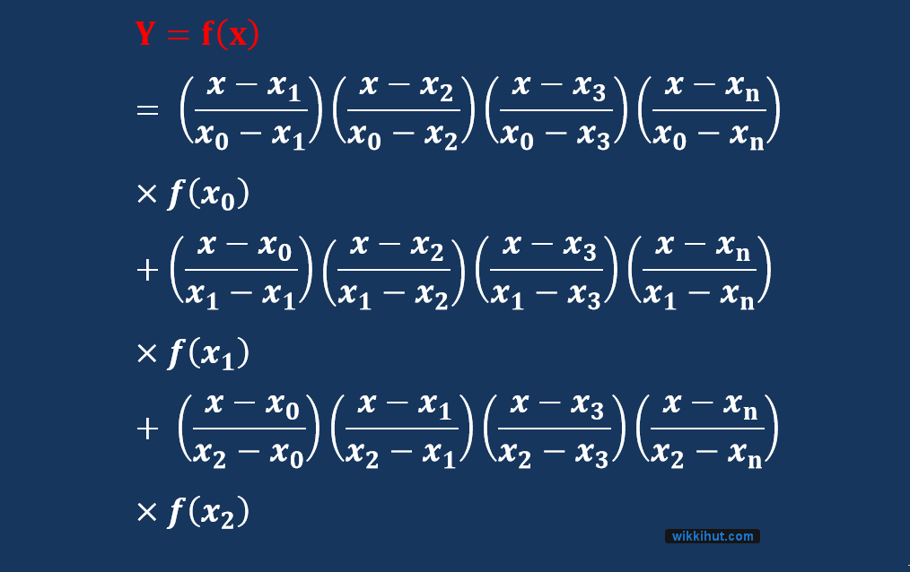 langrange interpolation formula