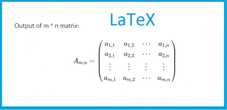 How to Write Matrix in LaTeX?