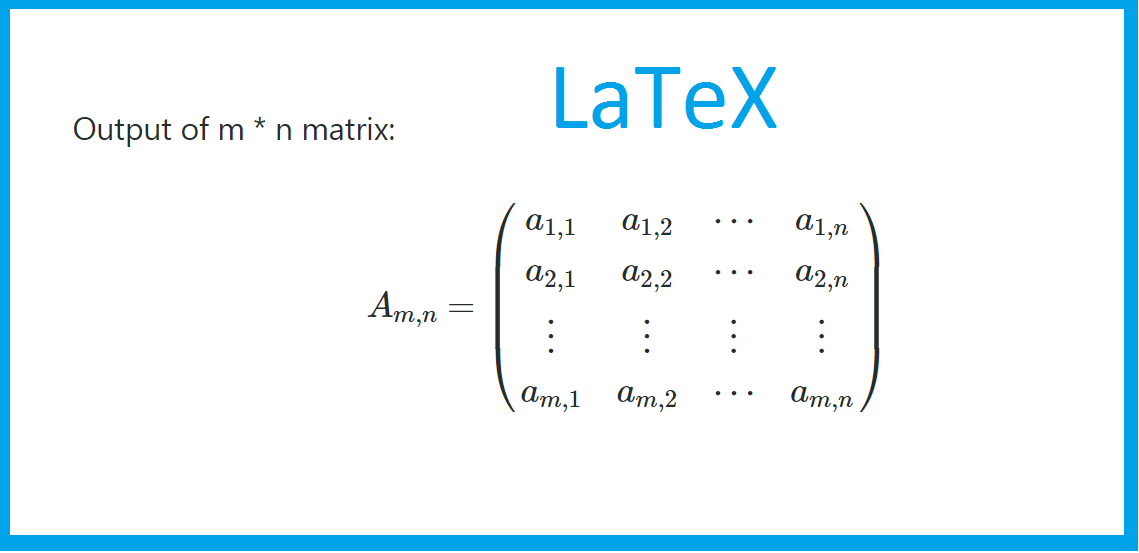 latex code for matrix
