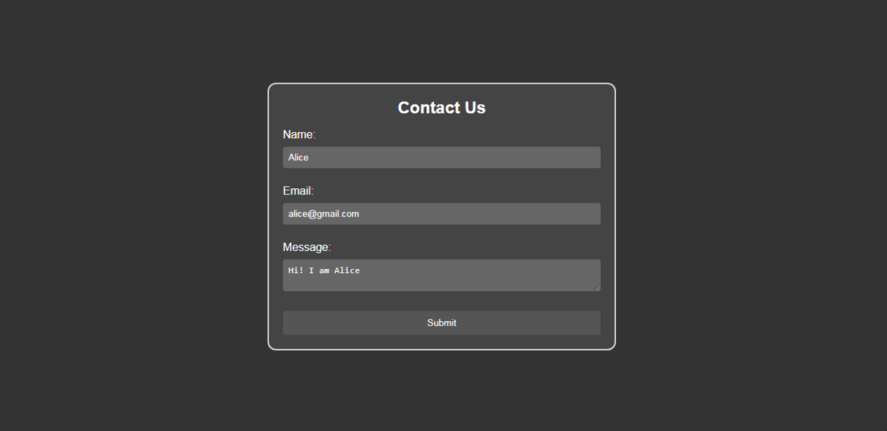 center form in css