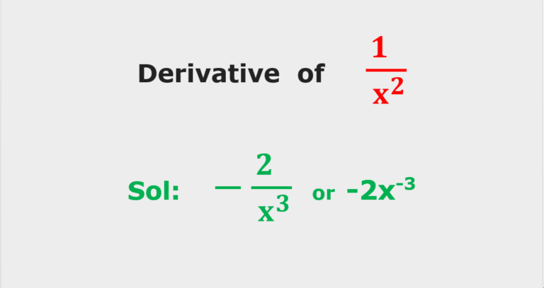 Derivative of 1/x^2