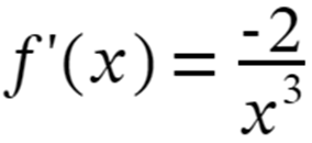 derivative of 1/x2
