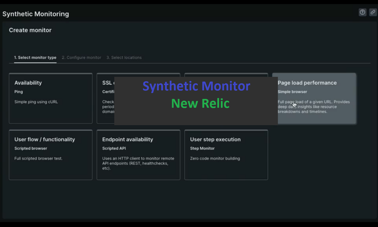 set synthetic monitor type in new relic
